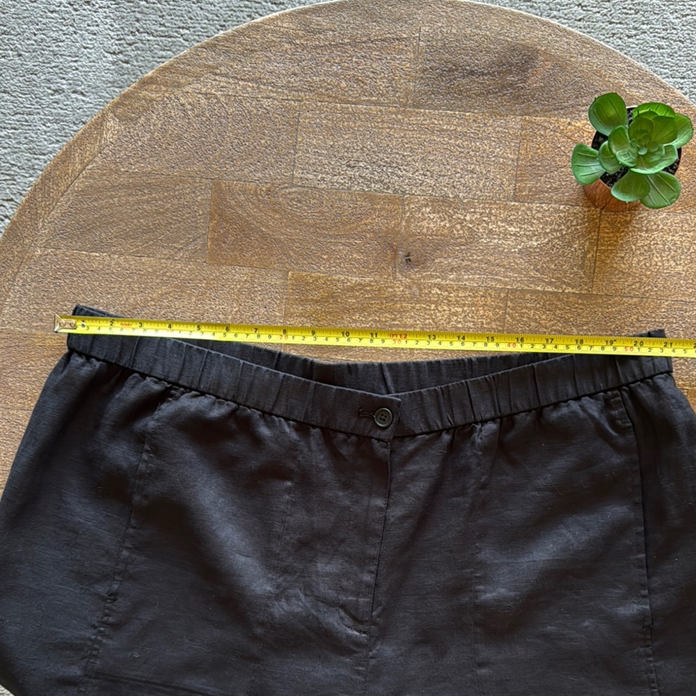 Eileen Fisher Black Wide Leg Pants with Relaxed Fit - Picture 4 of 7